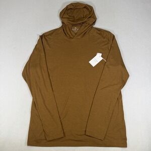 NWT Free Fly Bamboo Shade Hoodie Heather Russet Brown Long Sleeve Mens XL